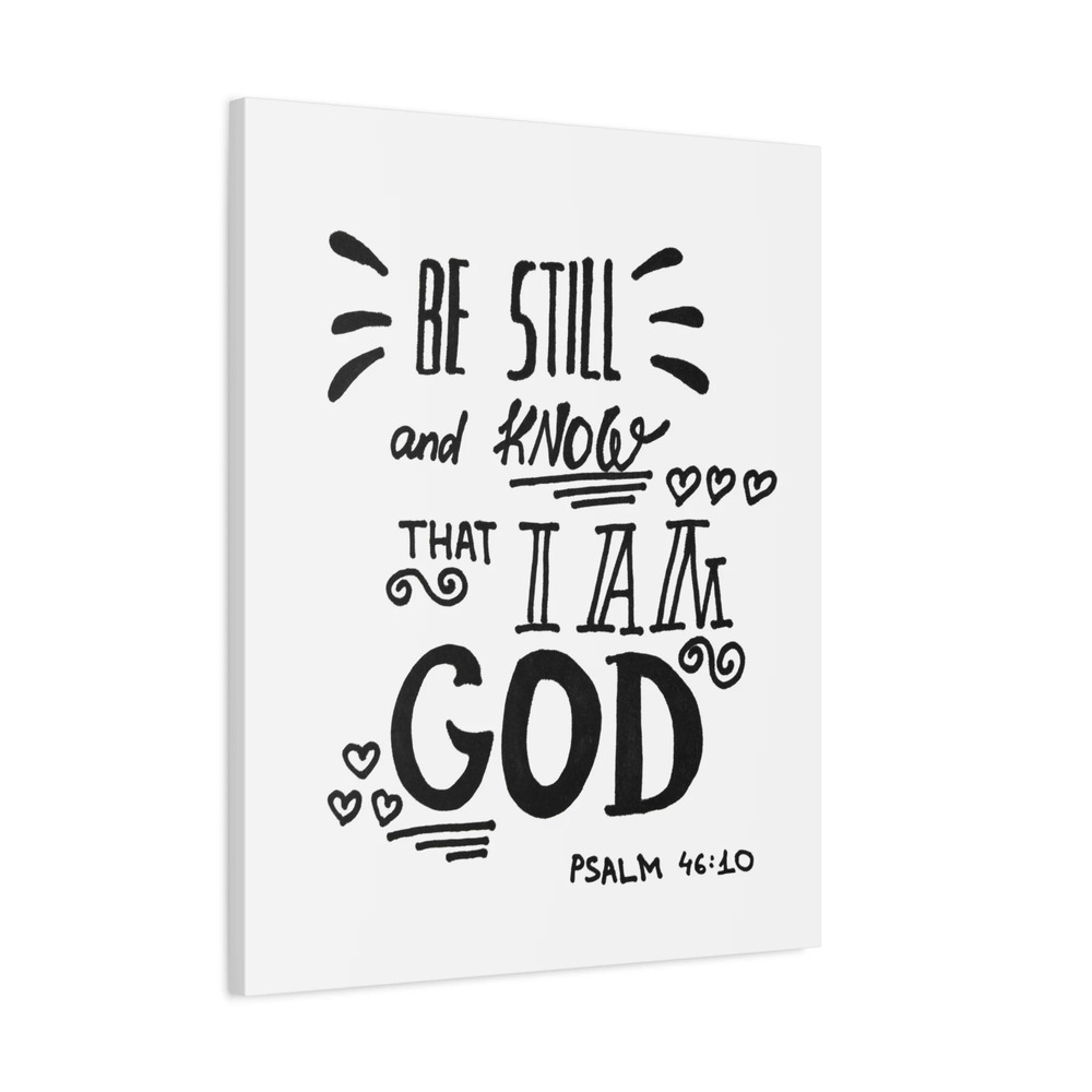 Scripture Walls I Am God Psalm 46:10 Bible Verse Canvas Christian Wall Art